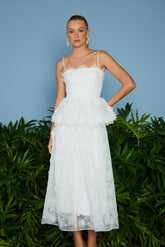 VESTIDO MIDI LIVIA ORGANZA COLEÇÃO VERÃO 26